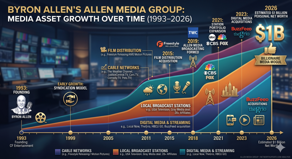 Byron Allen Net Worth Progression